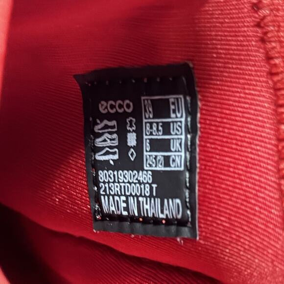 Ecco Danish Biom Natural Motion Red Trainers Sneakers UK 6 / EUR 39 / US 8-8.5 - Picture 4 of 9